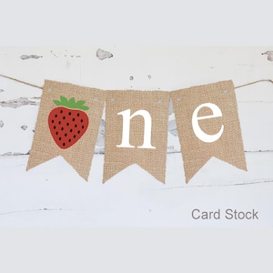 1st Birthday Party Decor, Summer First Birthday Decoration, Strawberry 1st Birthday Banner, Strawberry Highchair Banner