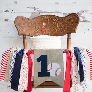 FINAL SALE Rookie Year Banner, Baseball First Birthday, Baseball Highchair Banner, Baseball Banner, First Birthday Party, Cake Smash Prop