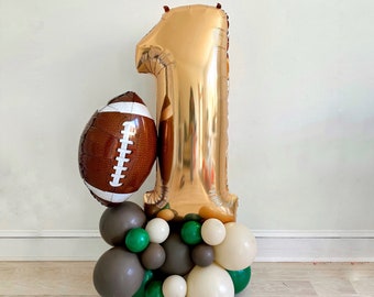 Football 1st Birthday Balloon Tower, First Down Birthday Decoration, Touchdown Party Sign, Celebrate One Sports Balloon Decor