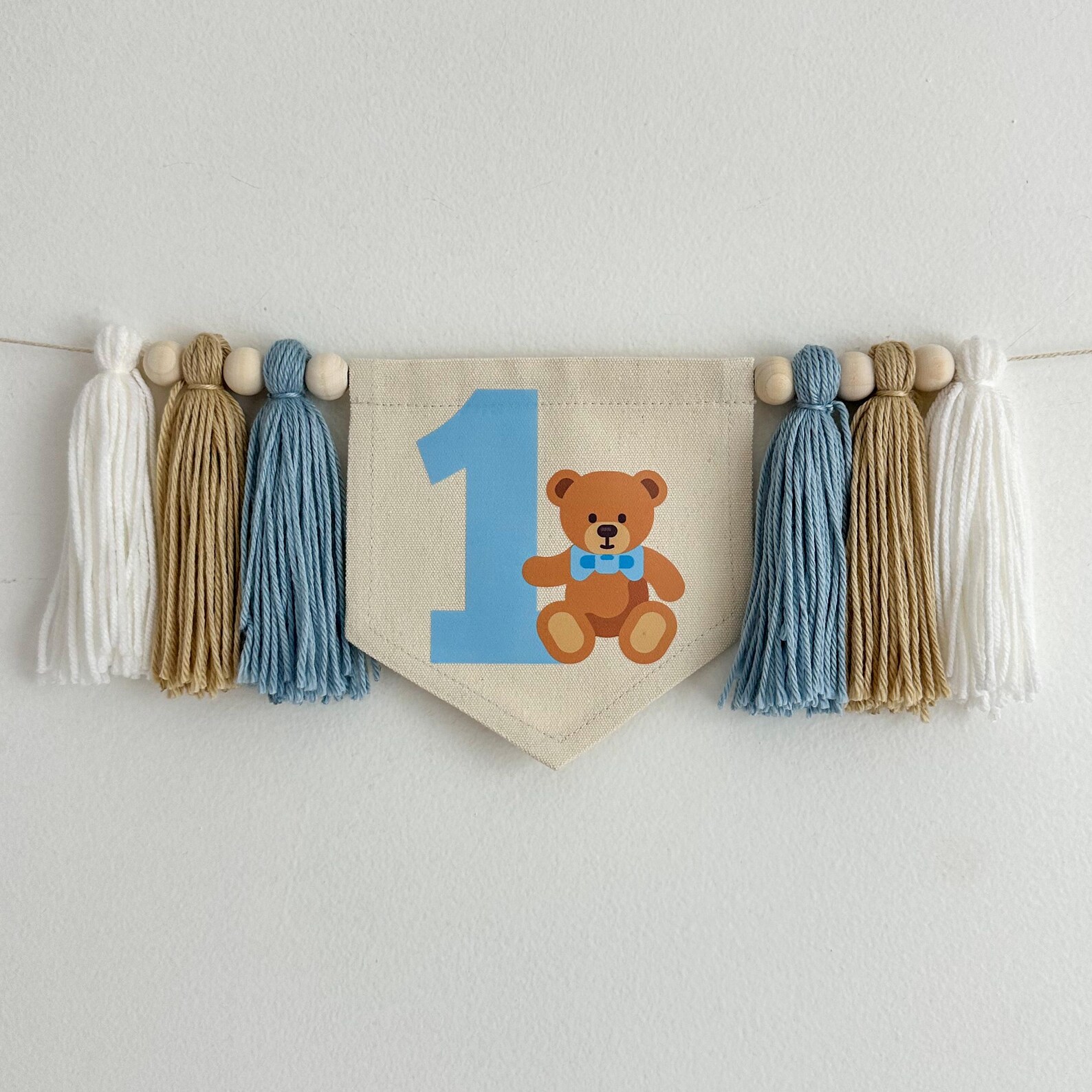 Teddy Bear Birthday Theme, Highchair Banner, Beary 1st Birthday, Teddy ...