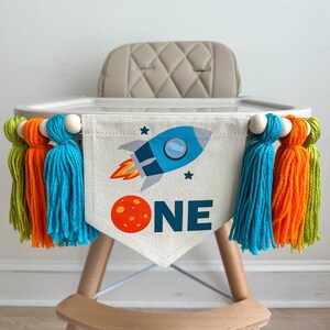 Outer Space 1st Birthday Party Decorations, Astronaut First Birthday High Chair Banner, Planet Cake Smash Sign, Trip Around the Sun Birthday