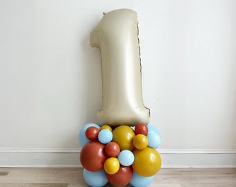 1st Birthday Boy | Boho First Birthday | Sunshine Party Theme | First Trip Around The Sun | Sunshine Decorations | Balloon Tower