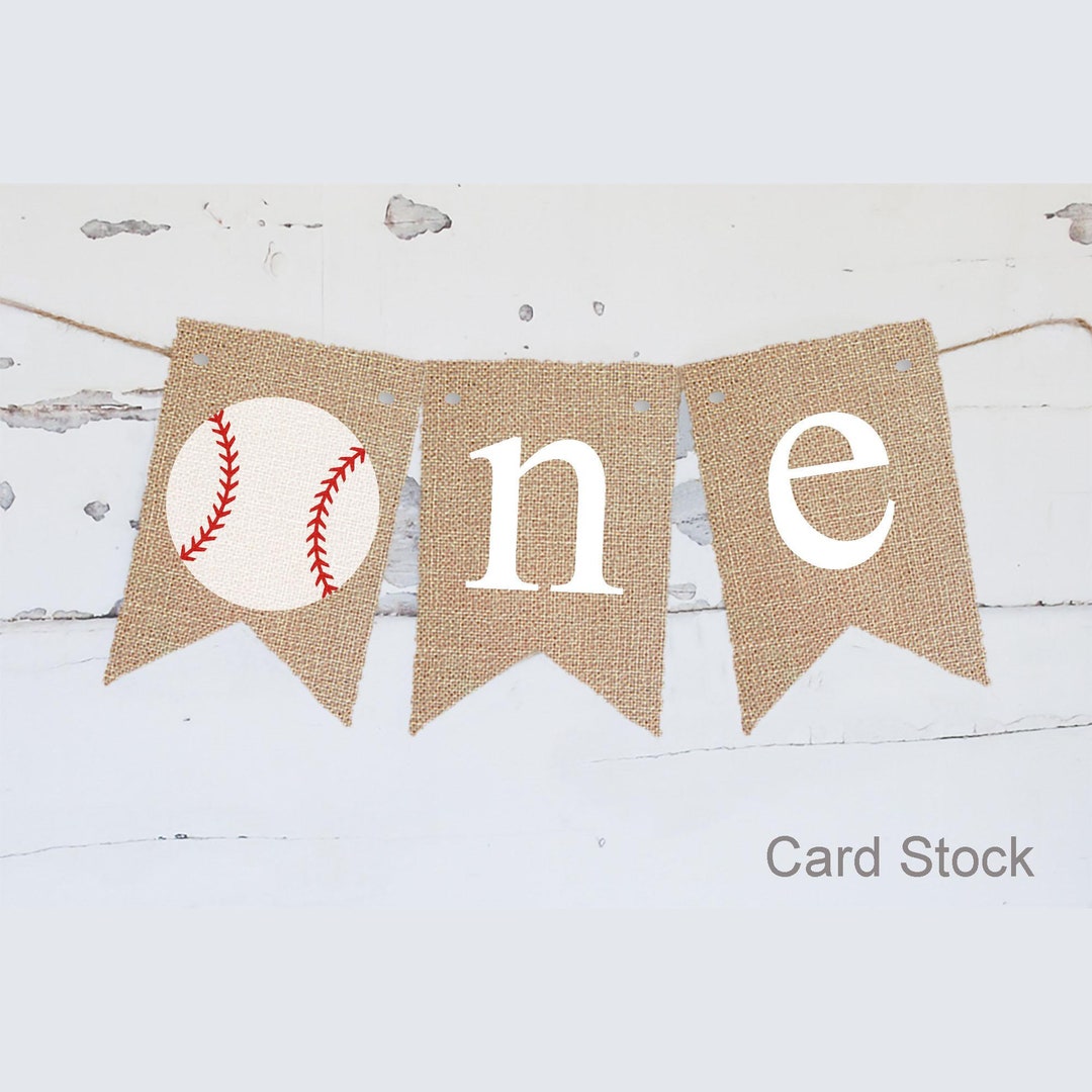 Baseball First Birthday Banner, Baseball Highchair Banner, Baseball ...
