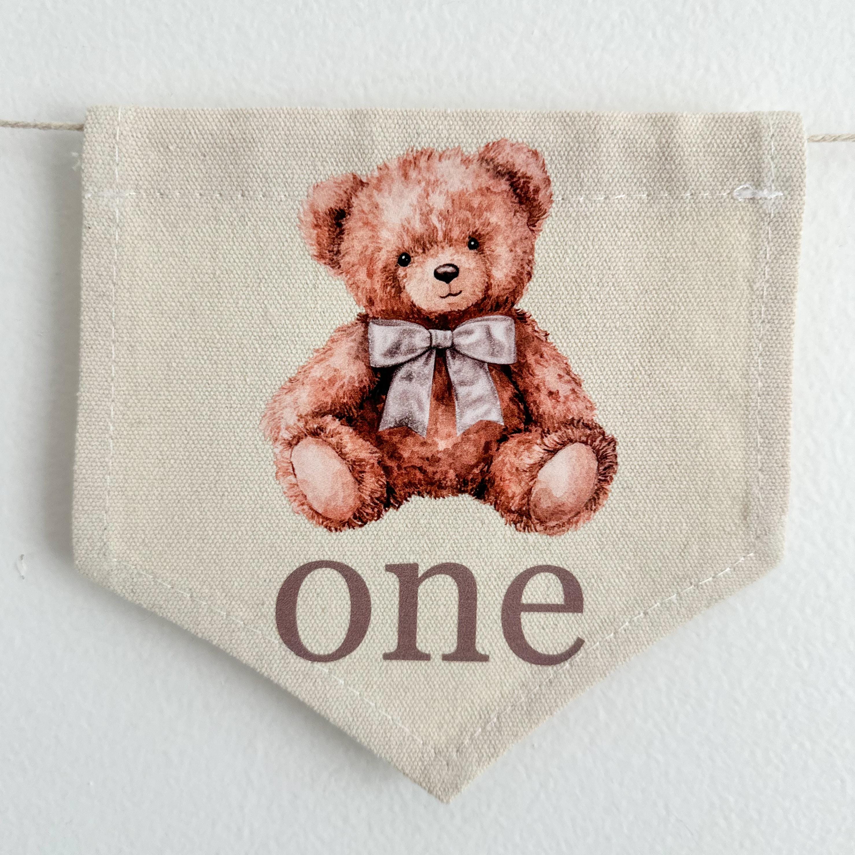 Teddy Bear Birthday | Highchair Banner | Beary First Birthday | Bear ...