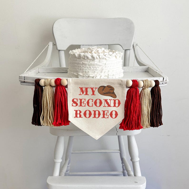 My Second Rodeo 2nd Birthday Party Decorations, Cowboy Second Birthday ...