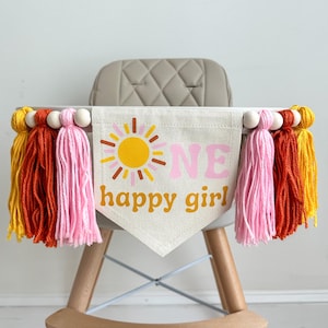 Erste Reise um die Sonne Geburtstag Quaste Banner, Little Sunshine Hochstuhl Dekoration, Boho 1