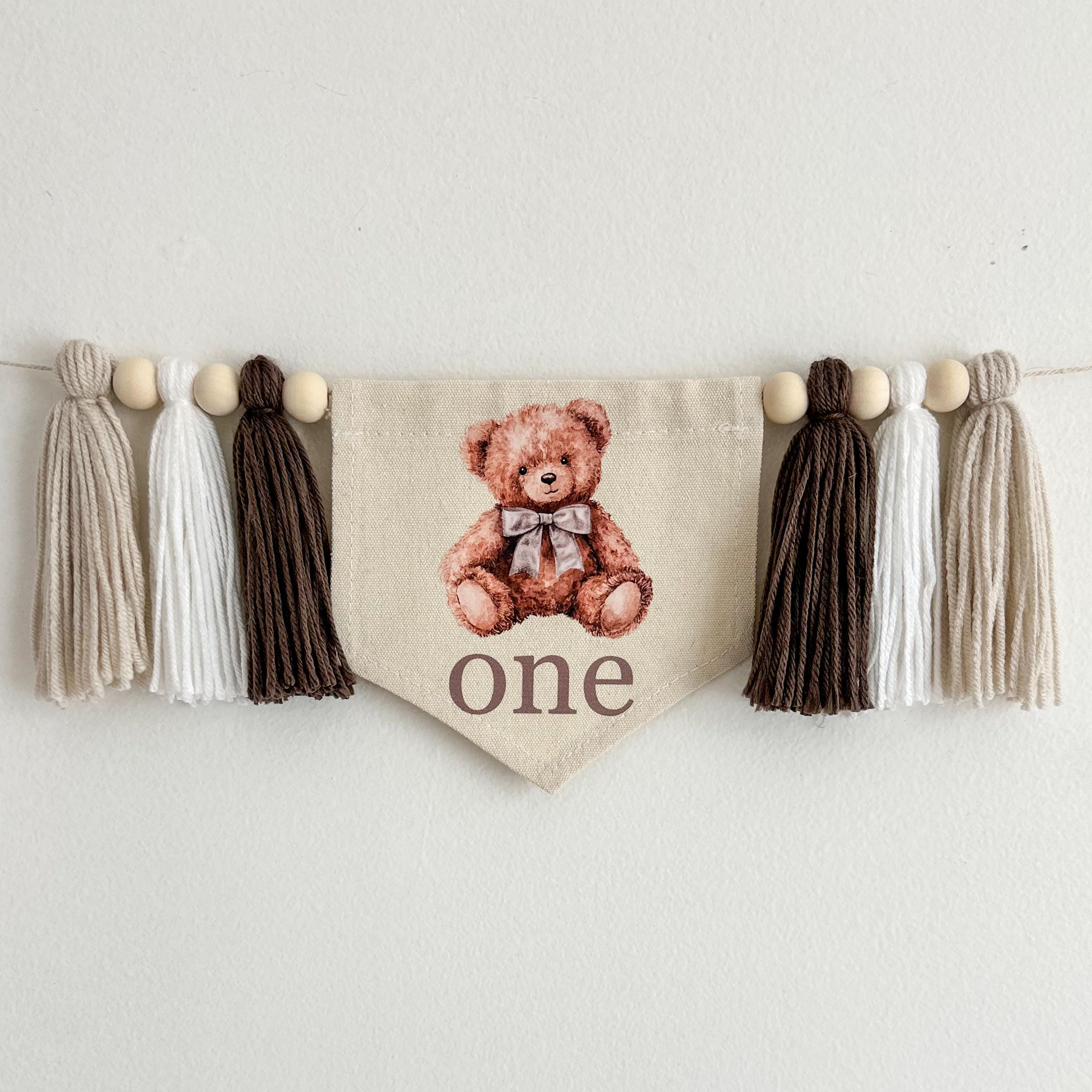 Teddy Bear Birthday | Highchair Banner | Beary First Birthday | Bear ...