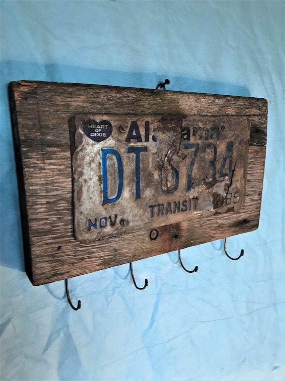 Vintage License Plate Art Wall Decor Etsy