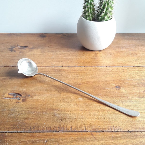 French vintage/ladle sauce ERCUIS/art deco silverware/silver plated/double poincon/nineteenth century