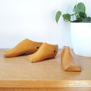 Hormas antiguas para zapatos/juego de 3/moldes de zapatero/cartón barnizado/Francia 1900