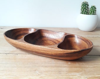 Teak Serving Tray / Vintage Tray / Scandinavian Style / 1960s