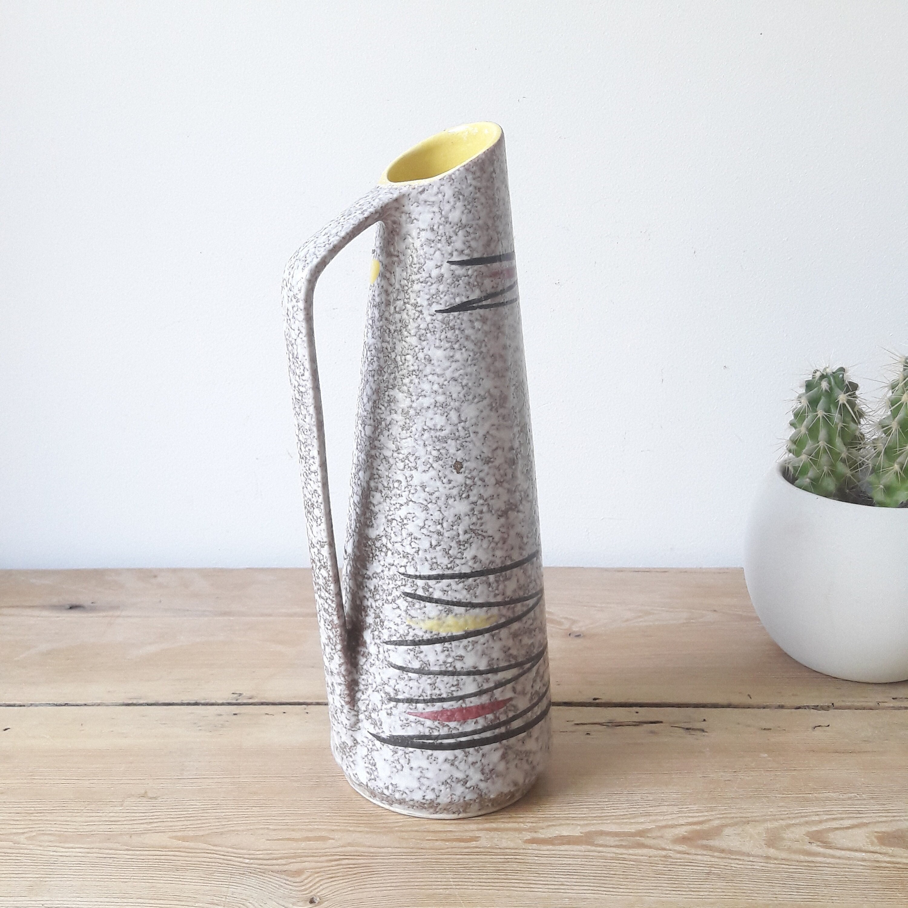 Vase Scheurich Vintage/Cruche en Céramiqufabrication Artisanale/style Moderniste/Allemagne 1960