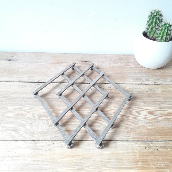 Dessous De Plat Extensible Ancien - Métal Chromé - Années 1920-1949 - Vintage