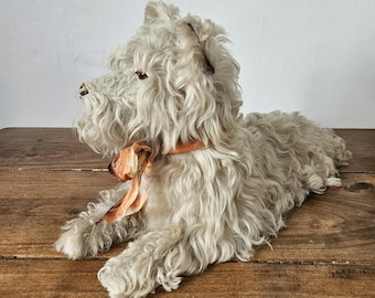 Vintage English/Bedroom Dog/Antique Pyjama Range/Bed Top/Sheepskin/France 1930