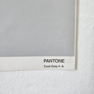 Pantone vintage/Filme autoadesivo/Papel colorido Pantone/por Letraset/Pôster original/tamanho 20,0”×26,0”/numerado na frente/Cool Grey 4-A