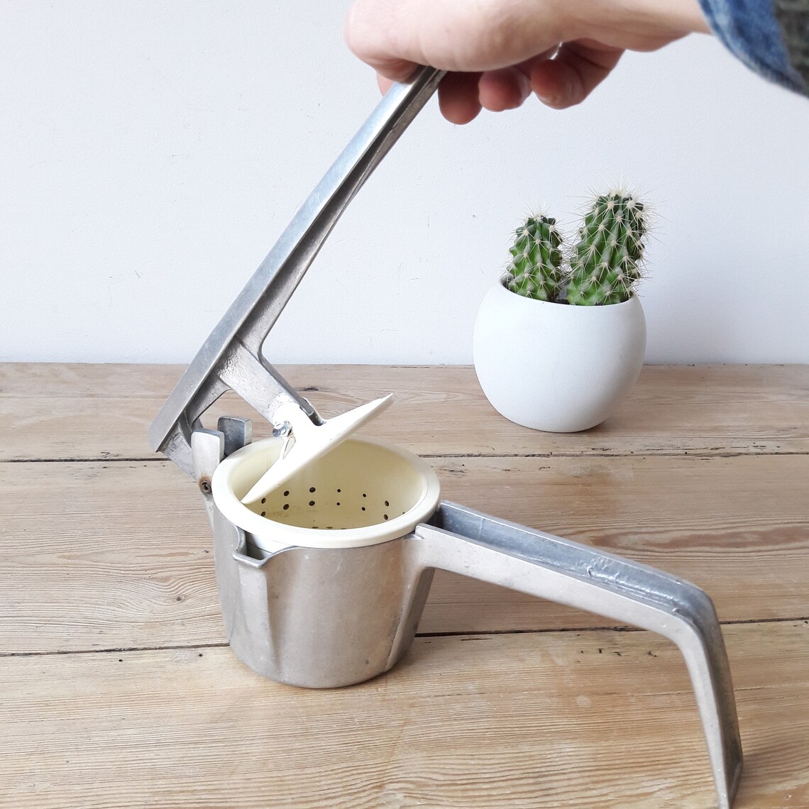 Vintage Vegetable Press/tomato Press/metal Utensil/france 50s Etsy