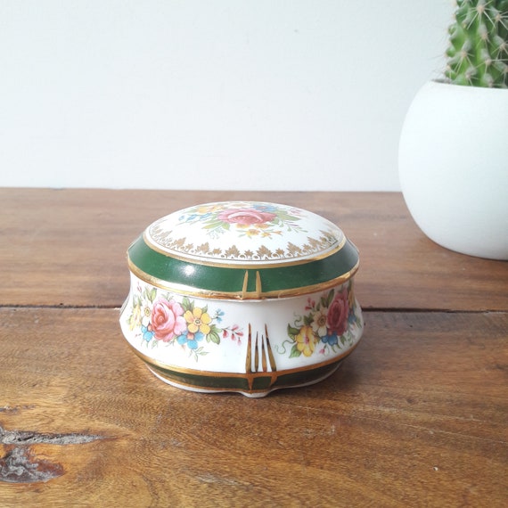 Vintage French/antique jewelry box/candy box/Limo… - image 3