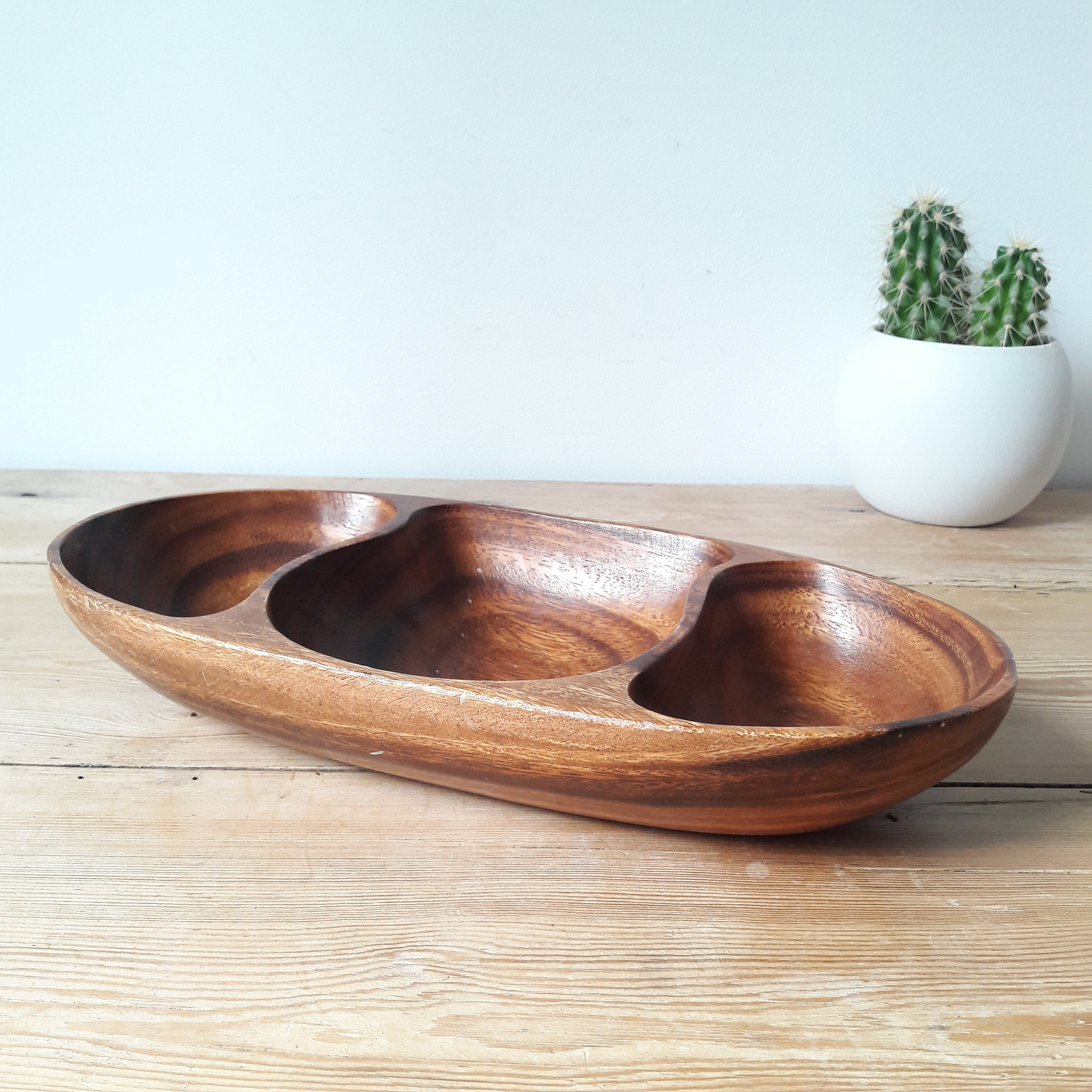 Plateau Serviteur en Teck/Plateau Vintage/style Scandinave/Années 60