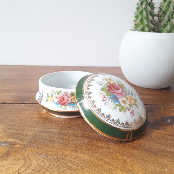 Vintage French/antique jewelry box/candy box/Limo… - image 5