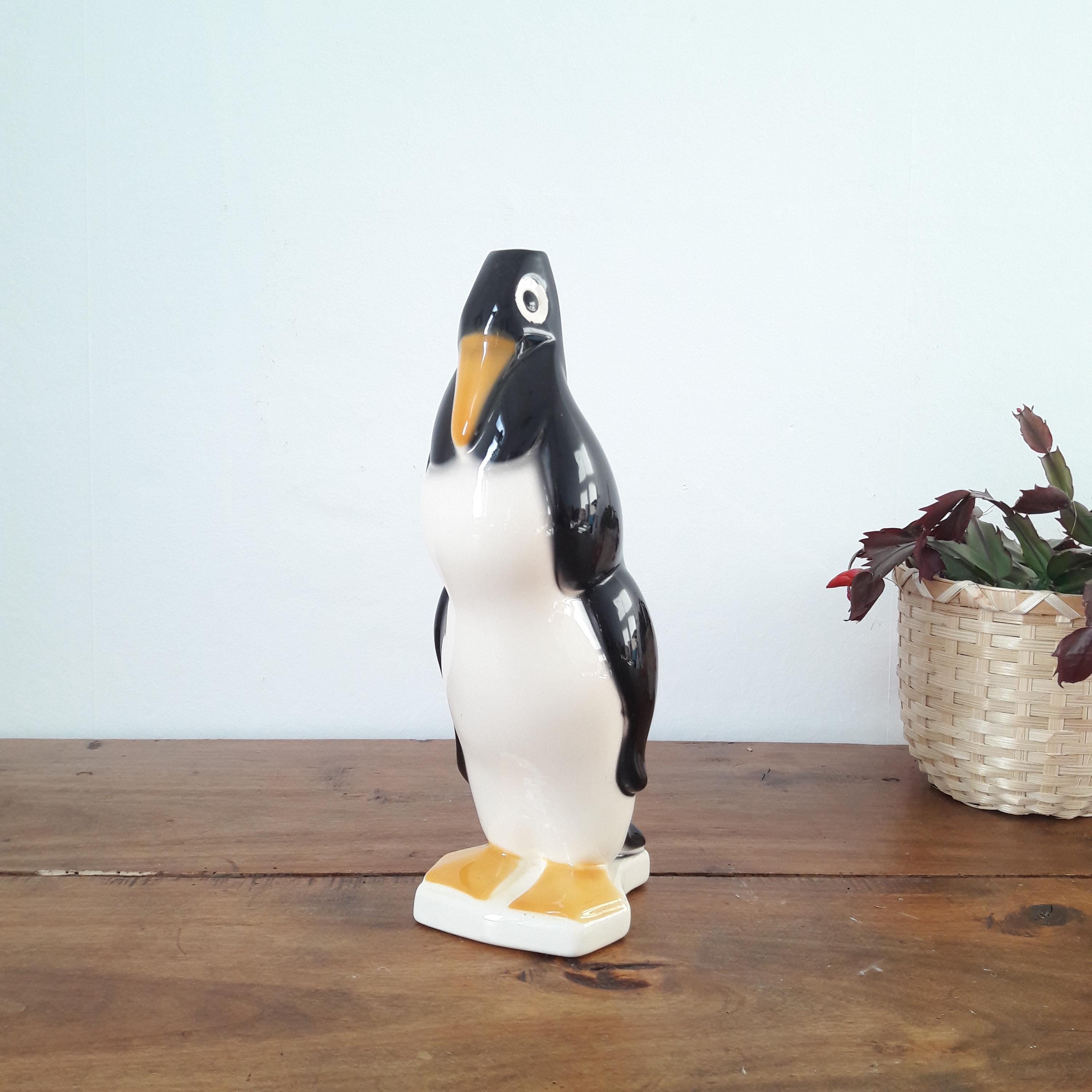 French Vintage/pitcher in Slurry Penguin/faience De Saint Clément