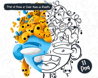 Páginas digitales para colorear - Páginas imprimibles