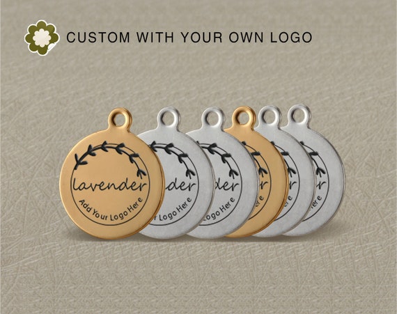 20/50/100pcs Custom Laser Engraved Stainless Steel Charm: Personalized Jewelry Tag (8mm)