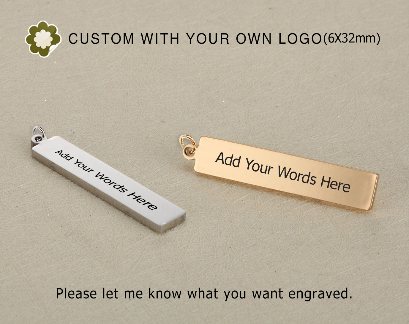 20/50/100pcs6X32mmStainless steel jewelry tag Custom Etsy