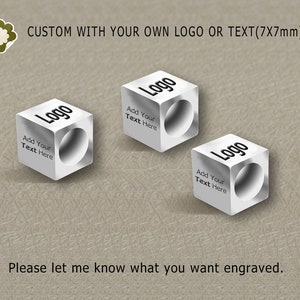 100pcs,7X7mm,Steel Stainless steel jewelry tag, Custom branding name and logo laser engraved,tag sequins,A3844
