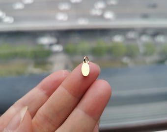 Etiqueta de joyería de acero inoxidable grabada con láser personalizada (4,2 x 13,5 mm)