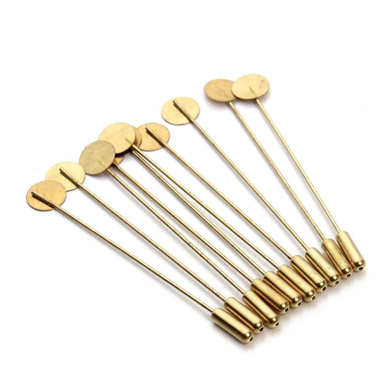 50pcs Safety Lapel Pin Stick70mm long with 10mm/15mm Glue on Etsy