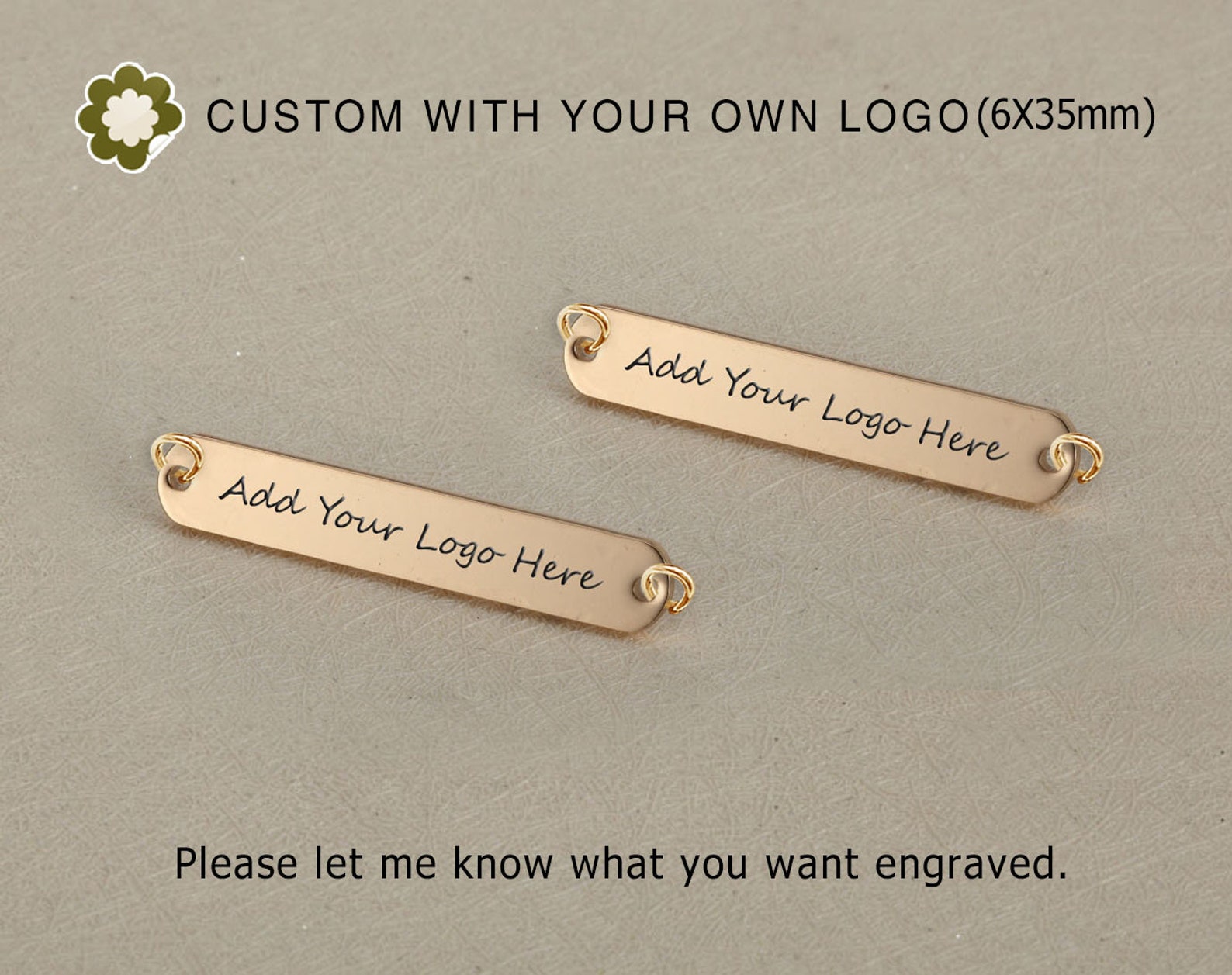 20/50/100pcs,6x35mm ,stainless Steel Jewelry Tag, Custom Branding Name