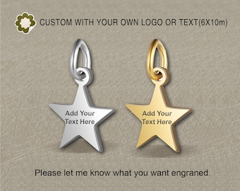 20/50/100pcs Custom Laser Engraved Stainless Steel Jewelry Tag: Personalized Logo Charm (6x10mm)