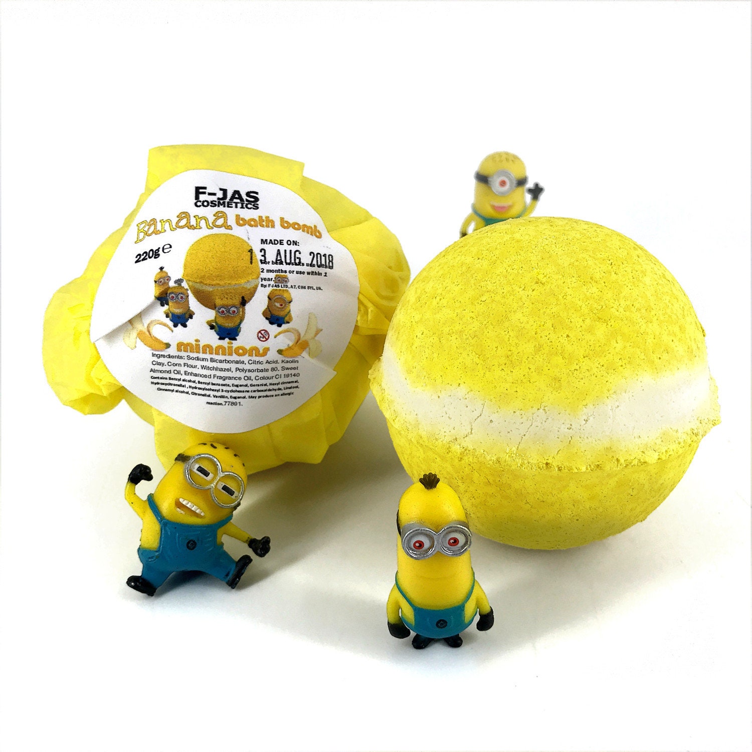 Minions Surprise Toy Bath Bomb Fresh Bananas Scent Etsy
