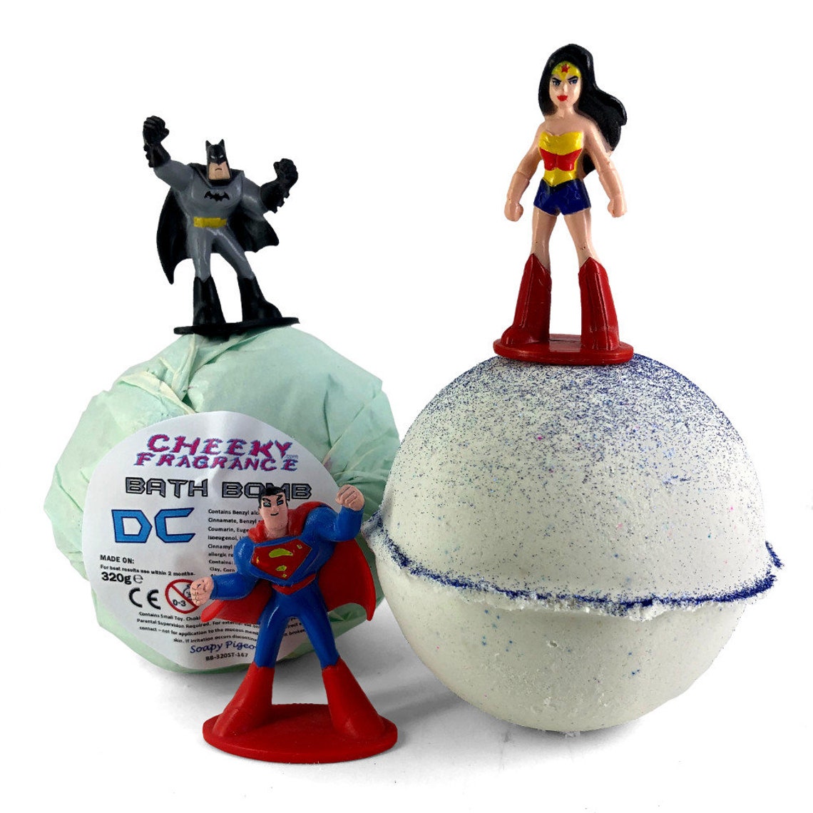 DC Heroes Soapy Scent Surprise Toy Bath Bomb 320g Bathman Vs Etsy