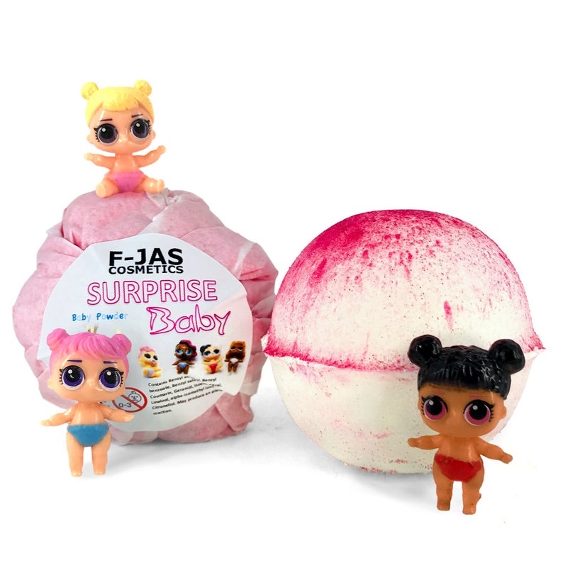 Surprise Toy Baby Powder Scented Bath Bomb 220g Etsy