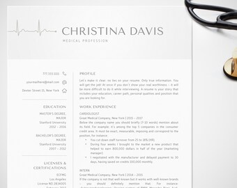 nurse resume template for word medical resume word nurse cv etsy