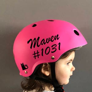 Customized Roller Derby Name and Number Decal for the Helmet Side