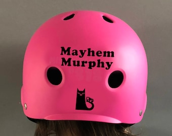 Custom Roller Derby Name Decal for Back of Helmet