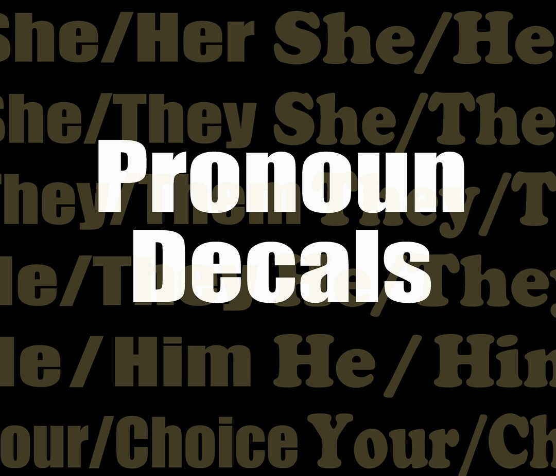 Pronouns Decals for Helmets Etsy