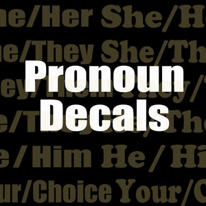 Pronouns Decals for Helmets