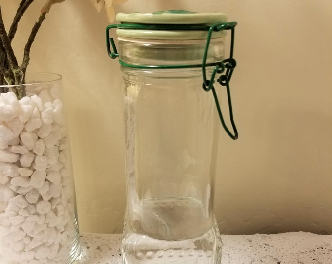 Glass Golden Harvest canisters | Etsy