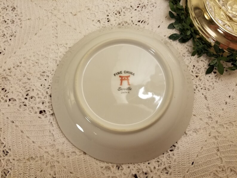 Seville Fine China pink rose berry bowls