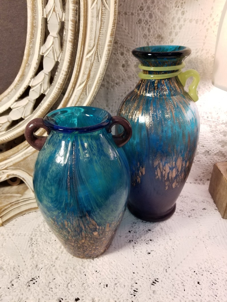 Dale Tiffany Art Deco Glass Vase Etsy