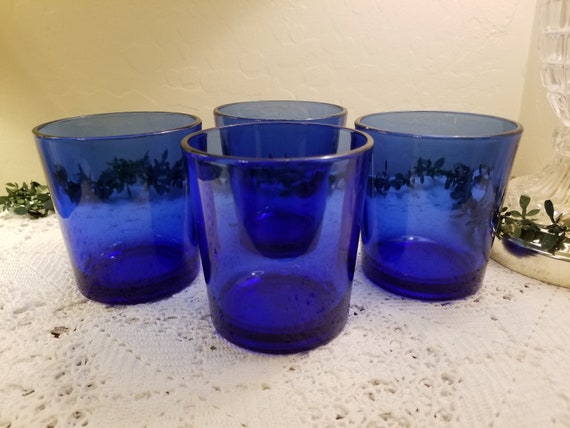 cobalt blue drinking glasses