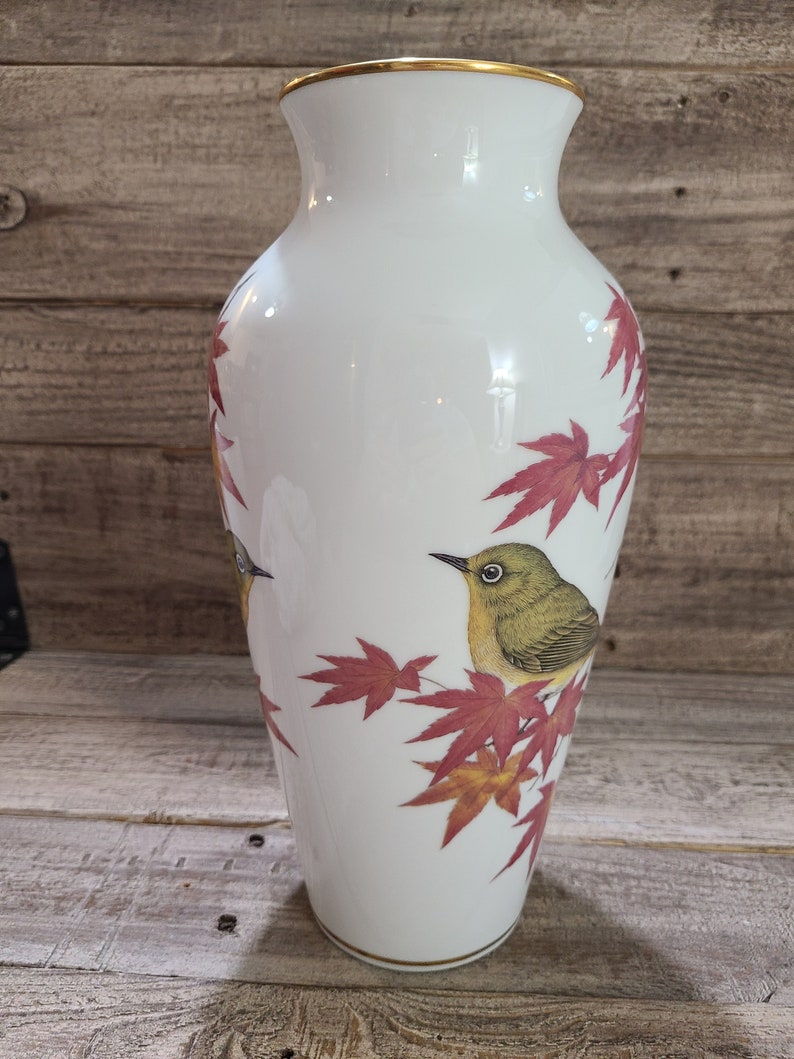Franklin Porcelain Companion Of Autumn vase