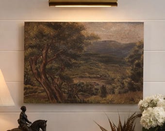 Antique Impressionist Landscape Oil Painting on Board