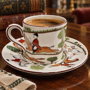 Hunting Scene Crown Staffordshire - Etsy