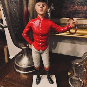 Antique Cast Iron Jockey Doorstop