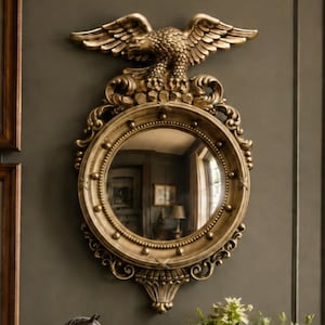 Antique round mirror - Etsy 日本