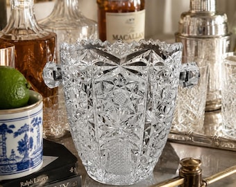 Balde de gelo de cristal antigo